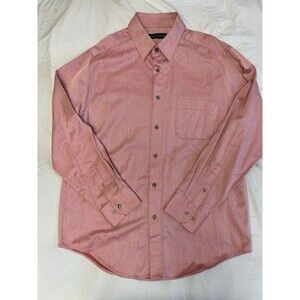 Kenneth Roberts Platinum Men's Large Pink Long Sleeve Button Up Shirt